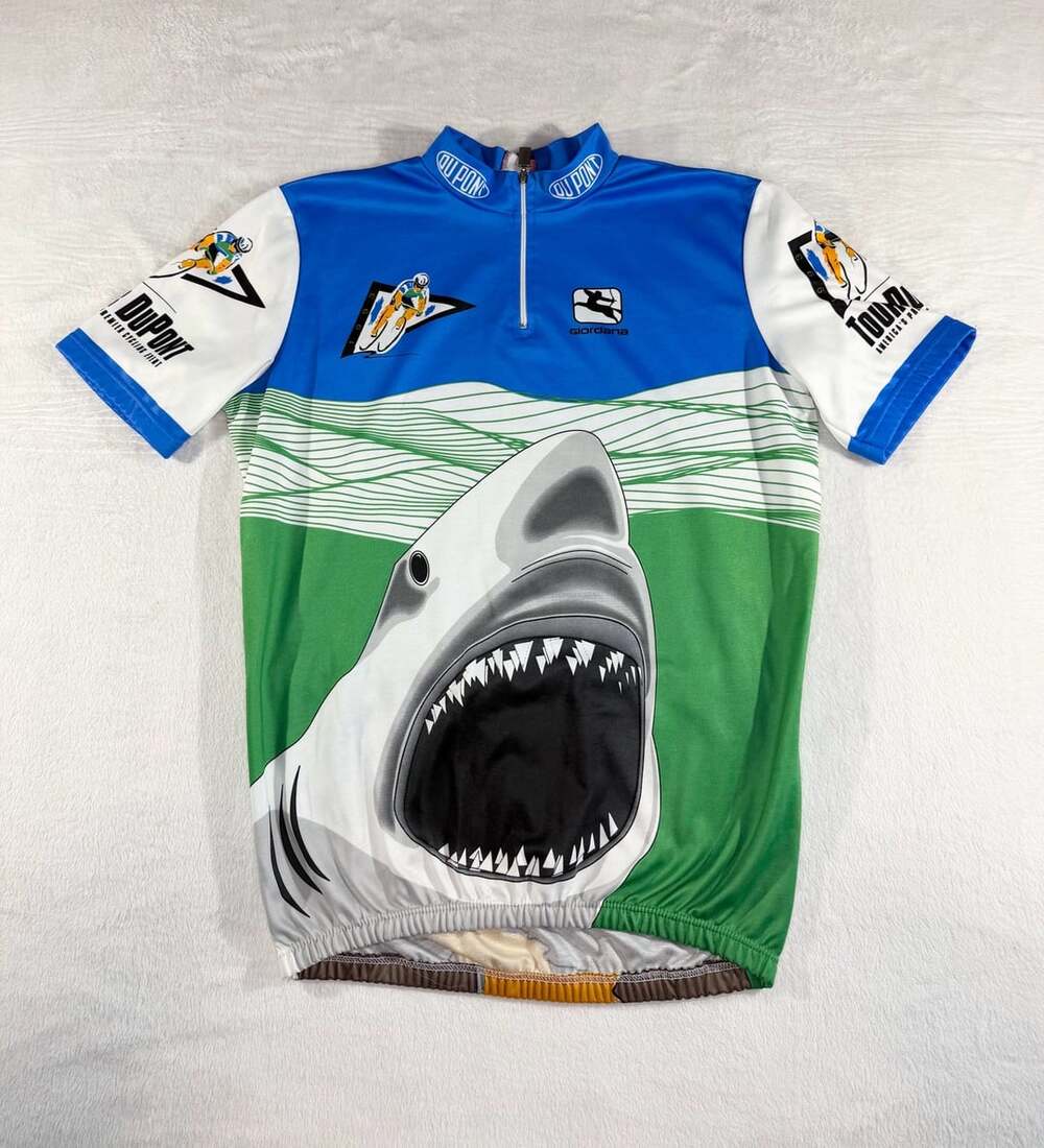 Giordana DuPont Tour DuPont Short Sleeve Cycling Jersey Shark Graphic, L
